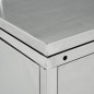 vidaXL Cobertizo contenedor de basura triple acero inoxidable 240L