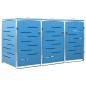 vidaXL Cobertizo para tres contenedores basura acero 207x77,5x112,5 cm vidaXL Cobertizo para tres contenedores basura acero 207x77,5x112,5 cm
