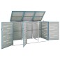 vidaXL Cobertizo para tres contenedores basura acero 207x77,5x112,5 cm vidaXL Cobertizo para tres contenedores basura acero 207x77,5x112,5 cm