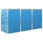 vidaXL Cobertizo para tres contenedores basura acero 207x77,5x112,5 cm vidaXL Cobertizo para tres contenedores basura acero 207x77,5x112,5 cm