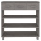 vidaXL Mesa consola HAMAR madera maciza de pino gris claro 90x35x90 cm vidaXL Mesa consola HAMAR madera maciza de pino gris claro 90x35x90 cm