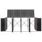 vidaXL Cobertizo para 4 contenedores de basura ratán PE 274x80x117 cm vidaXL Cobertizo para 4 contenedores de basura ratán PE 274x80x117 cm