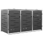vidaXL Cobertizo para tres contenedores basura acero 207x77,5x112,5 cm vidaXL Cobertizo para tres contenedores basura acero 207x77,5x112,5 cm