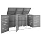 vidaXL Cobertizo para tres contenedores basura acero 207x77,5x112,5 cm vidaXL Cobertizo para tres contenedores basura acero 207x77,5x112,5 cm