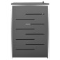 vidaXL Cobertizo para tres contenedores basura acero 207x77,5x112,5 cm vidaXL Cobertizo para tres contenedores basura acero 207x77,5x112,5 cm