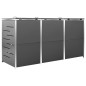 vidaXL Cobertizo para tres contenedores basura acero 207x77,5x112,5 cm vidaXL Cobertizo para tres contenedores basura acero 207x77,5x112,5 cm