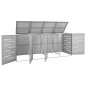 vidaXL Cobertizo para 4 contenedores basura acero 276,5x77,5x112,5 cm