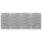 vidaXL Cobertizo para 4 contenedores basura acero 276,5x77,5x112,5 cm
