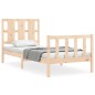 vidaXL Estructura de cama con cabecero madera maciza 100x200 cm