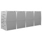 vidaXL Cobertizo para 4 contenedores basura acero 276,5x77,5x112,5 cm