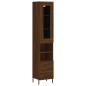 vidaXL Aparador alto madera contrachapada roble marrón 34,5x34x180 cm vidaXL Aparador alto madera contrachapada roble marrón 34,5x34x180 cm