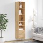 vidaXL Aparador de madera contrachapada roble Sonoma 34,5x34x180 cm vidaXL Aparador de madera contrachapada roble Sonoma 34,5x34x180 cm
