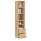 vidaXL Aparador de madera contrachapada roble Sonoma 34,5x34x180 cm vidaXL Aparador de madera contrachapada roble Sonoma 34,5x34x180 cm