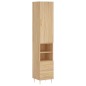 vidaXL Aparador de madera contrachapada roble Sonoma 34,5x34x180 cm vidaXL Aparador de madera contrachapada roble Sonoma 34,5x34x180 cm