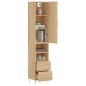 vidaXL Aparador de madera contrachapada roble Sonoma 34,5x34x180 cm vidaXL Aparador de madera contrachapada roble Sonoma 34,5x34x180 cm