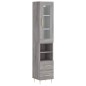 vidaXL Aparador alto madera contrachapada gris Sonoma 34,5x34x180 cm vidaXL Aparador alto madera contrachapada gris Sonoma 34,5x34x180 cm