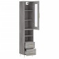 vidaXL Aparador alto madera contrachapada gris Sonoma 34,5x34x180 cm vidaXL Aparador alto madera contrachapada gris Sonoma 34,5x34x180 cm