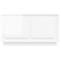 vidaXL Mueble para TV madera contrachapada blanco brillo 80x35x45 cm
