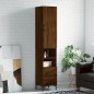 vidaXL Aparador alto madera contrachapada roble marrón 34,5x34x180 cm vidaXL Aparador alto madera contrachapada roble marrón 34,5x34x180 cm
