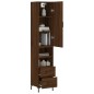vidaXL Aparador alto madera contrachapada roble marrón 34,5x34x180 cm vidaXL Aparador alto madera contrachapada roble marrón 34,5x34x180 cm