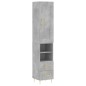 vidaXL Aparador de madera contrachapada gris hormigón 34,5x34x180 cm vidaXL Aparador de madera contrachapada gris hormigón 34,5x34x180 cm