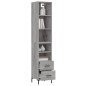 vidaXL Aparador alto madera contrachapada gris Sonoma 34,5x34x180 cm vidaXL Aparador alto madera contrachapada gris Sonoma 34,5x34x180 cm