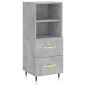 vidaXL Aparador de madera contrachapada gris hormigón 34,5x34x180 cm vidaXL Aparador de madera contrachapada gris hormigón 34,5x34x180 cm