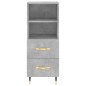vidaXL Aparador de madera contrachapada gris hormigón 34,5x34x180 cm vidaXL Aparador de madera contrachapada gris hormigón 34,5x34x180 cm