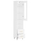 vidaXL Aparador alto madera contrachapada blanco 34,5x34x180 cm