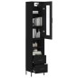 vidaXL Aparador de madera contrachapada negro 34,5x34x180 cm vidaXL Aparador de madera contrachapada negro 34,5x34x180 cm