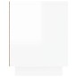 vidaXL Mueble para TV madera contrachapada blanco brillo 80x35x45 cm