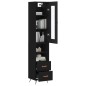 vidaXL Aparador de madera contrachapada negro 34,5x34x180 cm vidaXL Aparador de madera contrachapada negro 34,5x34x180 cm