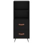 vidaXL Aparador de madera contrachapada negro 34,5x34x180 cm vidaXL Aparador de madera contrachapada negro 34,5x34x180 cm
