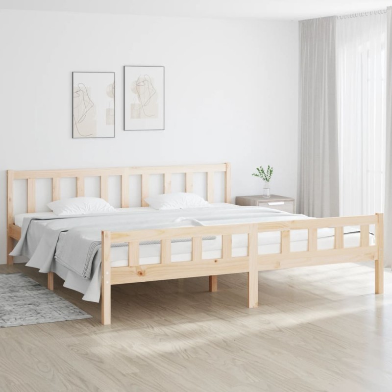 vidaXL Estructura de cama de madera maciza 160x200 cm