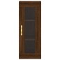 vidaXL Aparador alto madera contrachapada roble marrón 34,5x34x180 cm