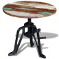 vidaXL Mesita auxiliar madera reciclada y hierro fundido 60x(42-63) cm vidaXL Mesita auxiliar madera reciclada y hierro fundido 60x(42-63) cm