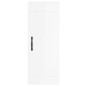 vidaXL Aparador alto madera contrachapada blanco brillo 34,5x34x180 cm