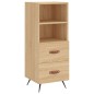vidaXL Aparador de madera contrachapada roble Sonoma 34,5x34x180 cm vidaXL Aparador de madera contrachapada roble Sonoma 34,5x34x180 cm