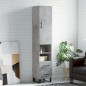 vidaXL Aparador de madera contrachapada gris hormigón 34,5x34x180 cm