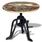 vidaXL Mesita auxiliar madera reciclada y hierro fundido 60x(42-63) cm vidaXL Mesita auxiliar madera reciclada y hierro fundido 60x(42-63) cm