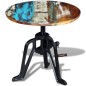 vidaXL Mesita auxiliar madera reciclada y hierro fundido 60x(42-63) cm vidaXL Mesita auxiliar madera reciclada y hierro fundido 60x(42-63) cm