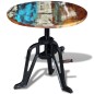 vidaXL Mesita auxiliar madera reciclada y hierro fundido 60x(42-63) cm vidaXL Mesita auxiliar madera reciclada y hierro fundido 60x(42-63) cm