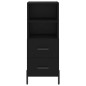vidaXL Aparador de madera contrachapada negro 34,5x34x180 cm vidaXL Aparador de madera contrachapada negro 34,5x34x180 cm