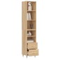 vidaXL Aparador de madera contrachapada roble Sonoma 34,5x34x180 cm vidaXL Aparador de madera contrachapada roble Sonoma 34,5x34x180 cm