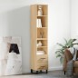 vidaXL Aparador de madera contrachapada roble Sonoma 34,5x34x180 cm vidaXL Aparador de madera contrachapada roble Sonoma 34,5x34x180 cm