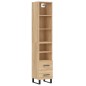 vidaXL Aparador de madera contrachapada roble Sonoma 34,5x34x180 cm vidaXL Aparador de madera contrachapada roble Sonoma 34,5x34x180 cm
