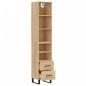 vidaXL Aparador de madera contrachapada roble Sonoma 34,5x34x180 cm vidaXL Aparador de madera contrachapada roble Sonoma 34,5x34x180 cm