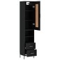 vidaXL Aparador de madera contrachapada negro 34,5x34x180 cm vidaXL Aparador de madera contrachapada negro 34,5x34x180 cm
