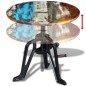 vidaXL Mesita auxiliar madera reciclada y hierro fundido 60x(42-63) cm vidaXL Mesita auxiliar madera reciclada y hierro fundido 60x(42-63) cm
