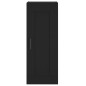vidaXL Aparador de madera contrachapada negro 34,5x34x180 cm vidaXL Aparador de madera contrachapada negro 34,5x34x180 cm